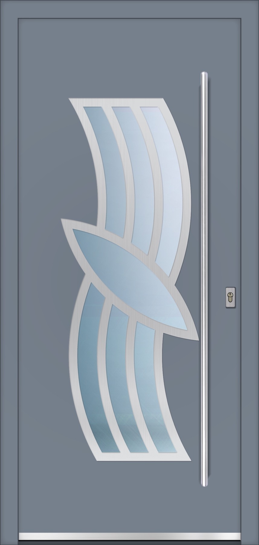 RD179 ezüstszürke – Ellipse Line ajtópanel